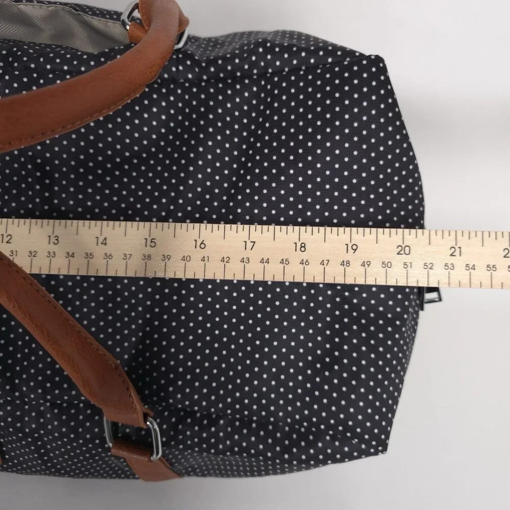 WEEKENDER BAGS 3 pc Shoe Compartment Navy‎ White Polka Dot IBFUN NWOT